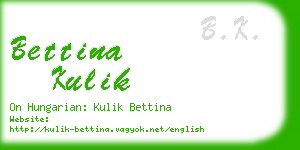 bettina kulik business card